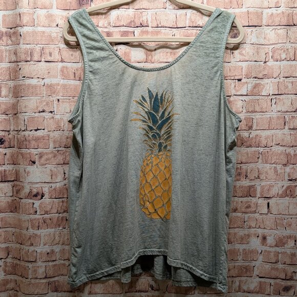 Joei & I Tank Top with Pineapple Design Size 1X - Picture 1 of 7